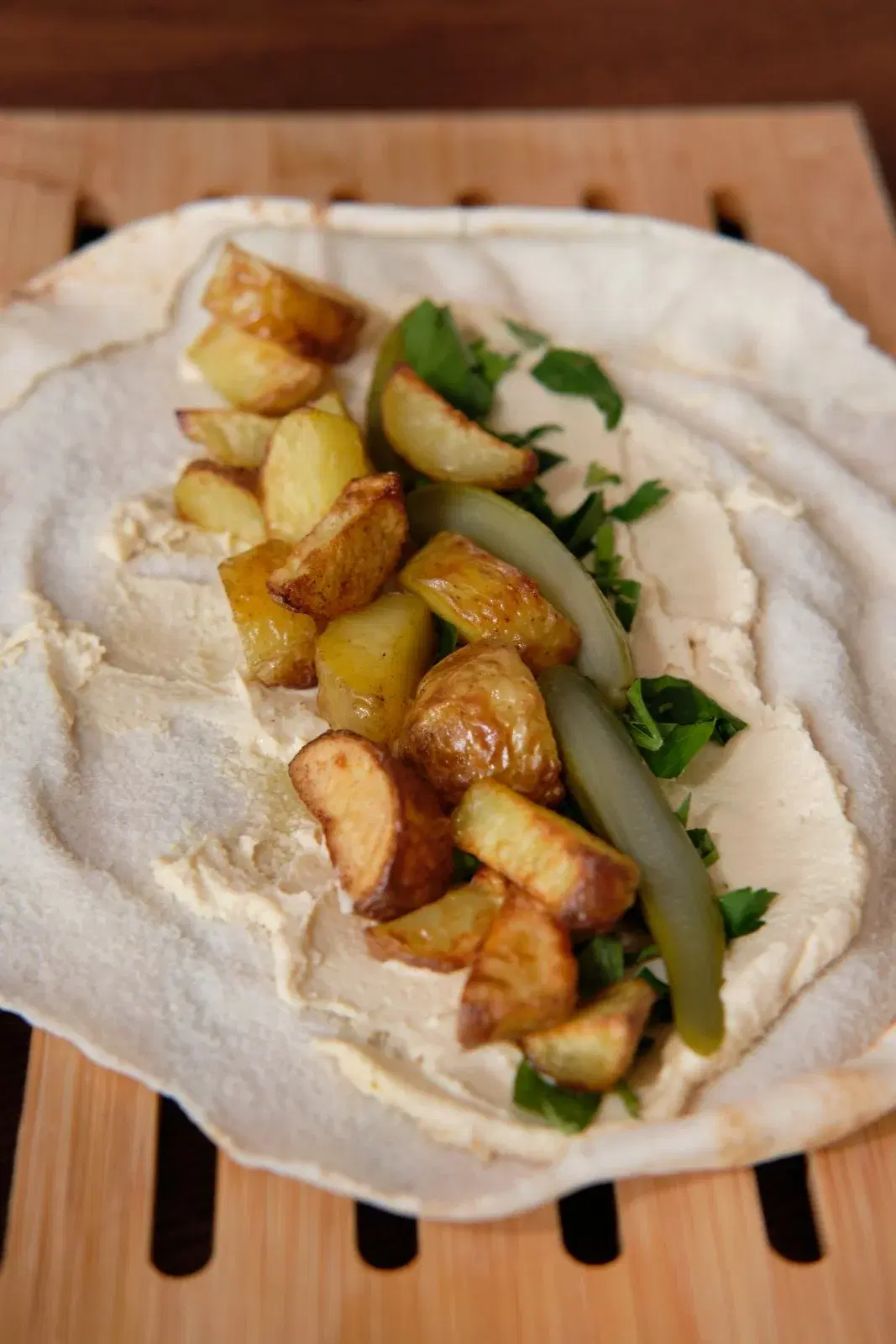 Potato Hummus Wrap